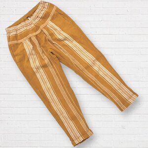 FREE PEOPLE Wide Yoke Cotton Boho Pull On Pants Mustard XS